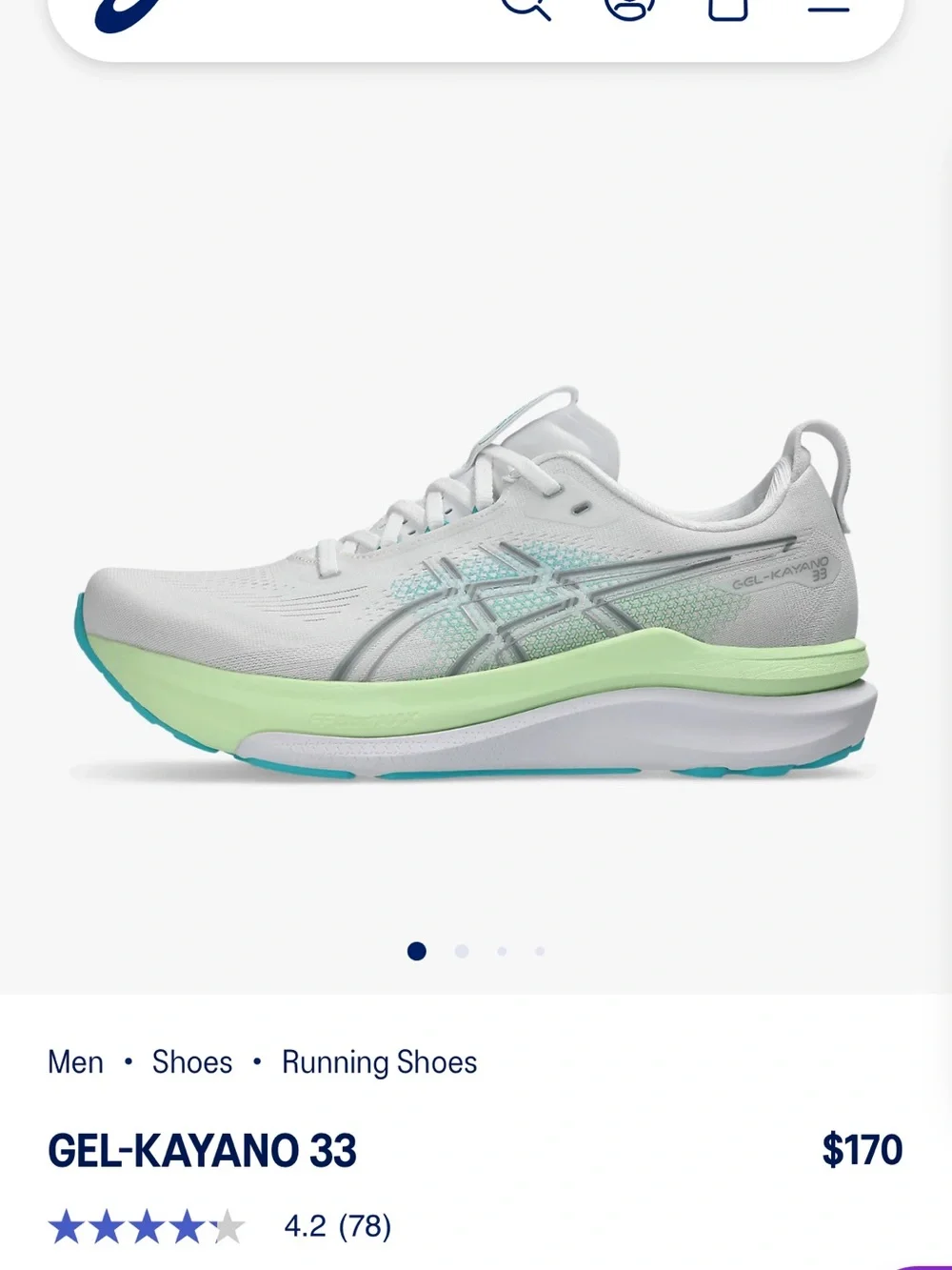ASICS Gel-Kayano 33 - white/energy aqua Brand new - Picture 9 of 13